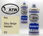 Preview: Kia, Silky Beige Metallic, D3: 400ml Sprühdose + 400ml Klarlack - Set, von ATW Autoteile West.